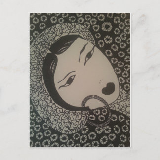 女性 ポストカード