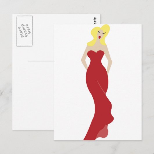 女性 ポストカード (正面/裏面)