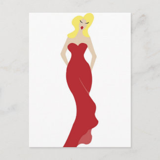 女性 ポストカード