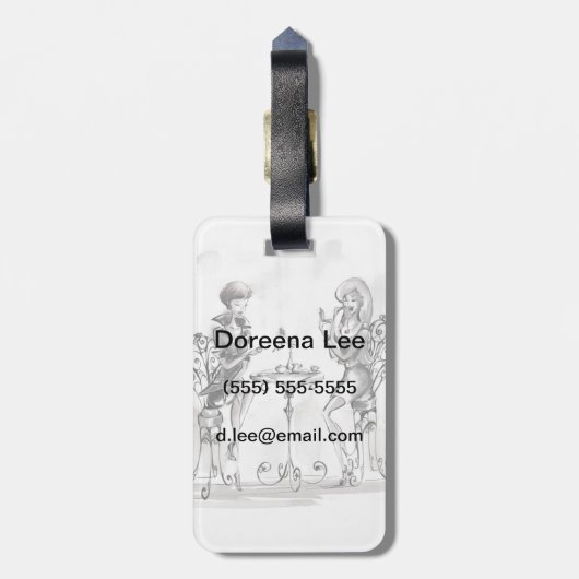 女性 ラゲッジタグ (裏面縦)