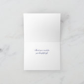 女性 ローイング ボートクルー チーム 水スポーツ 青 サンキューカード (内部)