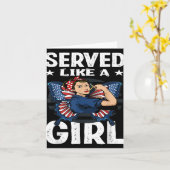 女性 ヴィンテージ 少女のように奉仕 女性退役軍人 カード (黄色い花)