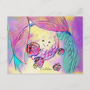 女性 人体カラフルなデザイン ポストカード