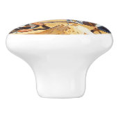 女性~傘~子ども~ハンブルク・アメリカライン セラミックノブ (側面)