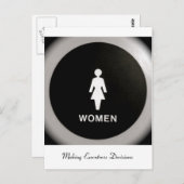 女性 – 執行者の決定 ポストカード (正面/裏面)