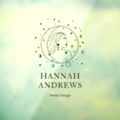 女性，太陽，月，スター，ビジネス名ブランディング ウィンドウサイン (シート3)