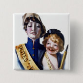 女性-女性のSuffrage 1915年のための投票 缶バッジ (正面)