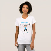女性、女性のTシャツの重量、適合 Tシャツ (正面フル)