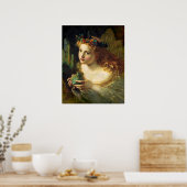 女性、妖精の蝶の公正な顔を取る ポスター (キッチン)