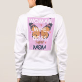 女性，妻，ボス,すごい母 パーカ (裏面)