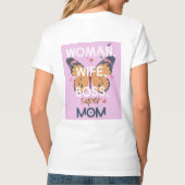 女性，妻，ボス,すごい母 Tシャツ (裏面)