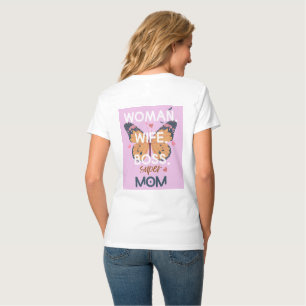 女性,妻,ボス,すごい母 Tシャツ