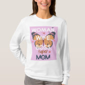女性，妻，ボス,すごい母 Tシャツ (正面)