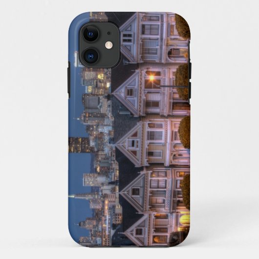 「女性」家の夜眺めは絵を描きました Case-Mate iPhoneケース (裏面)