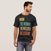 女性 母 女性 溶接工 伝説 Tシャツ (正面フル)