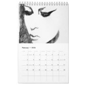 女性 – 水色絵を描の カレンダー (2月 2026)