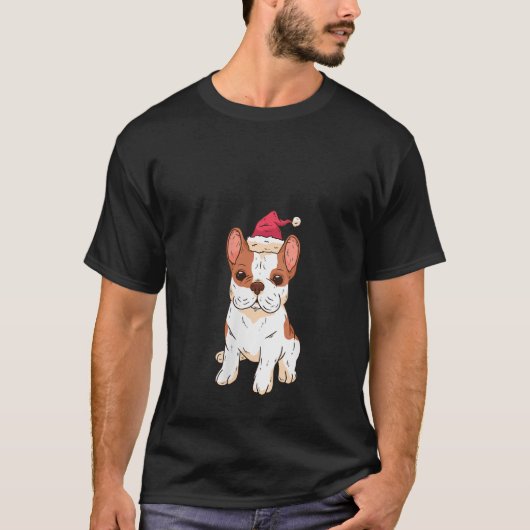 女性 犬 クリスマス おもしろい クリスマス V ネック  Tシャツ (正面)