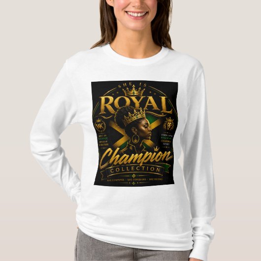 女性 王室 ラグジュアリー Tシャツ (正面)