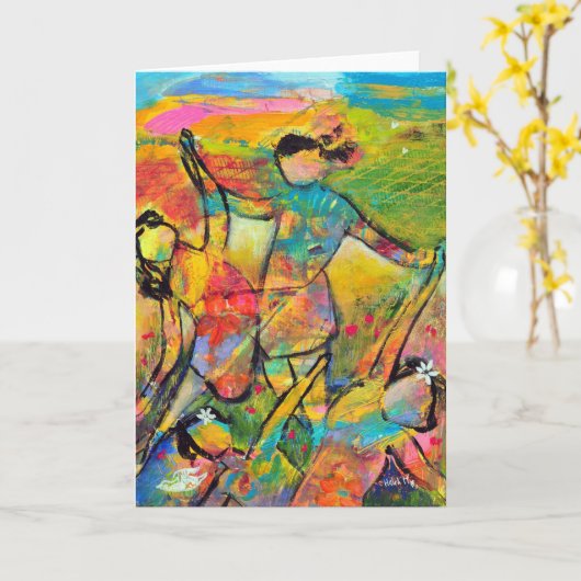 女性、生命、自由 カード (黄色い花)