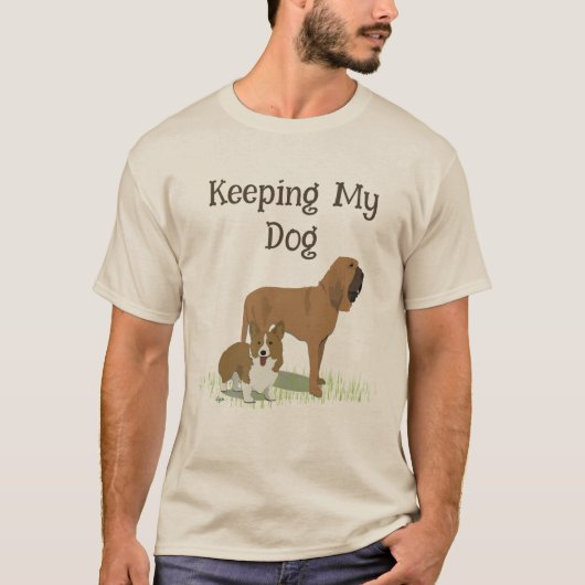 女性、男性、または子供のための「愛犬Tシャツ」 Tシャツ (正面)