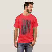 女性 男性 友人のためのホリー・ファミリーアメリカ国旗 Tシャツ (正面フル)