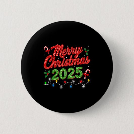 女性、男性、少年、若者へのメリークリスマス Xmas 缶バッジ (正面)