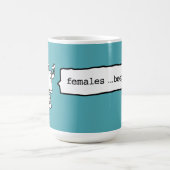 女性… 発信音BOOPのマグ コーヒーマグカップ (中央)