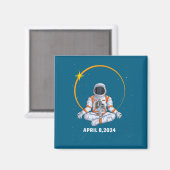 女性 皆既日食 宇宙飛行士 マグネット (正面/裏面)