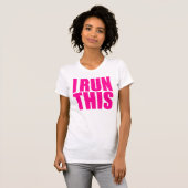 女性「私はこの」タンクトップを走ります Tシャツ (正面フル)
