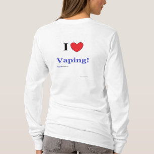 女性"私は愛しますVapingを!" フード付きスウェットシャツ Tシャツ