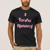 女性"私はReem"のワイシャツ愛します Tシャツ (正面)