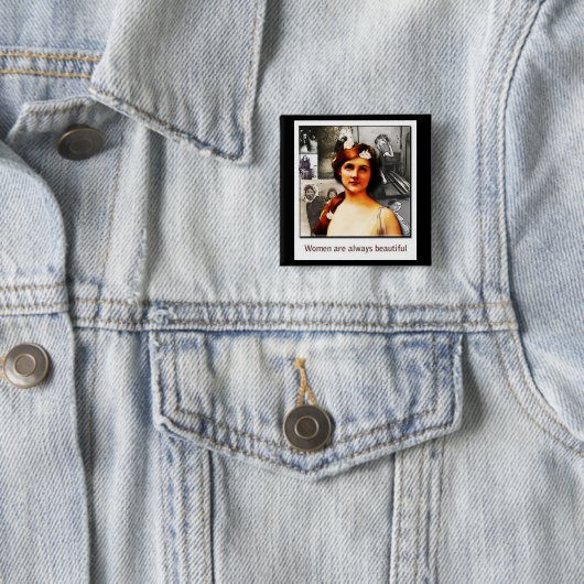 女性 缶バッジ (インサイチュ)