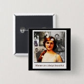 女性 缶バッジ (正面&裏面)