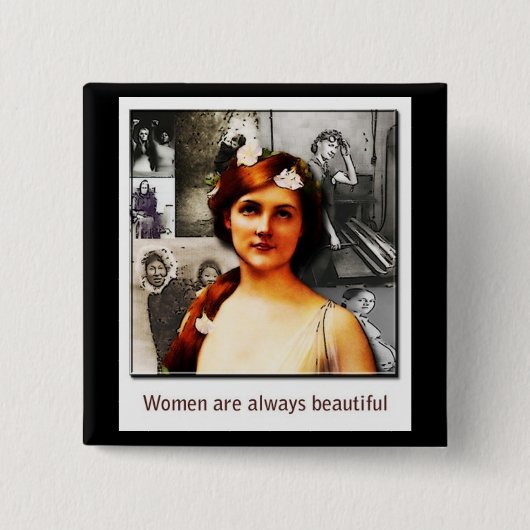 女性 缶バッジ (正面)