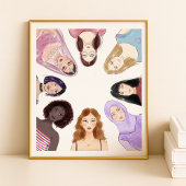 女性、芸術 ポスター