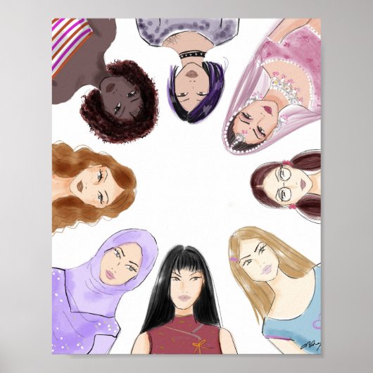 女性、芸術 ポスター (正面)