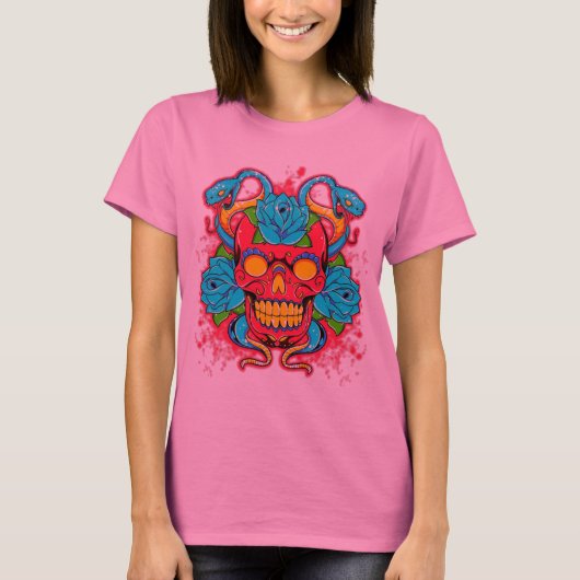 女性"蛇王"の長袖ティー Tシャツ (正面)