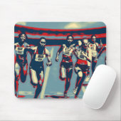 女性、走女性、人種 マウスパッド (マウス)
