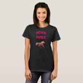 女性 馬を愛する女性をナメないで Tシャツ (正面フル)