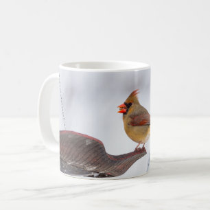 女性(鳥)ショウジョウコウカンチョウランチタイムコーヒーマグ コーヒーマグカップ