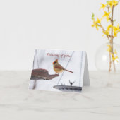 女性（鳥）ショウジョウコウカンチョウランチタイ考えるムズオブユーカード カード (黄色い花)