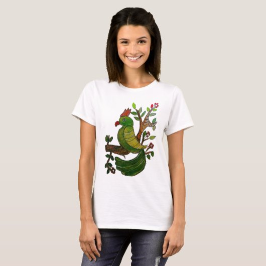 女性 鳥 Tシャツ (正面フル)