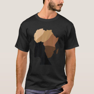 女性 黒人 女性 アフリカ 地図 髪 メラニン BLM 支持 Tシャツ