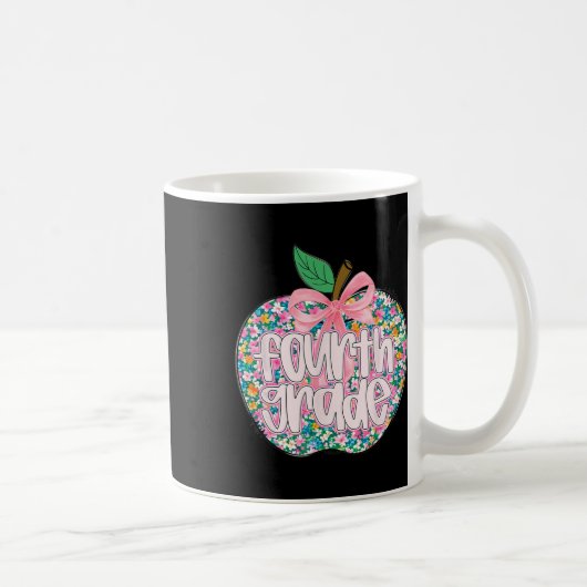 女性 4年生担任チーム アップル フローラルバック コーヒーマグカップ (右)