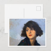 女性, Boulet, 1927アート ポストカード (正面/裏面)