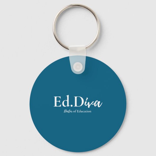 女性 EdD 教育博士 EdD ディーバ 博士号 キーホルダー (正面)
