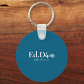 女性 EdD 教育博士 EdD ディーバ 博士号 キーホルダー (正面)