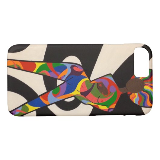 "女性" iPhone 7の場合絵を描きました Case-Mate iPhoneケース (裏面(横))