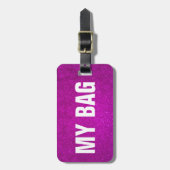 女性| Personalizableのデザインのためのピンクの荷物のラベル ラゲッジタグ (正面縦)