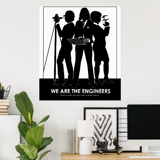 （女性） We are the Engineers poster ポスター (ホームオフィス)
